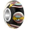 Purple Blue And Yellow Bubble Flower Translucent Murano Glass European Beads