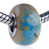 Sea Blue Concentric Cloud Murano Glass European Beads