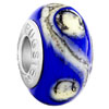 Brown Crusted S Murano Glass European Beads