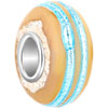 Double Blue Line Murano  Glass  European Beads