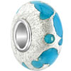 Blue Leaf Murano Glass European Beads