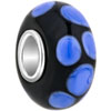 Blue Ball Dotted Murano Glass European Beads