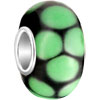 Green Circle Dotted Murano Glass Beads Charms Bracelets