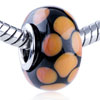 Orange Spots Dotted Murano Glass European Beads