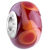 Salmon Pink Abstract Flower Murano Glass European Beads