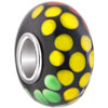 Green Yellow Orange  Spots  Spiral Dotted  Murano Glass Beads  Charms  ... 