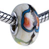 Blue And Green  Heart  In Circle Murano Glass European Beads