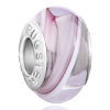 Grey Violet Inner Translucent Murano Glass Beads Charms Bracelets