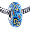 Multi Color Cobble Blue Polymer Clay European Beads