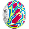 Multicolor Circle Green Polymer Clay European Beads