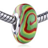 Green Yellow Red Swirl Fit All Brands Beads Charms Bracelets
