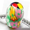 Pugster Soft Mille Fleurs Blue Polymer Clay Bead