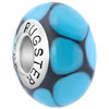 Blue  Ball  Dotted Sterling Silver Solid Core  Murano Glass Beads   ... 