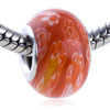 Orange  Millefiori   Murano   Glass  European Beads