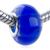 Blue Stripe Erin Murano Glass European Beads