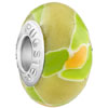 Pale Green And Orange Flowers Polymer Clay All Brands Beads Charms Bracelets