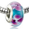 Gift - Pink Flower With Blue European Beads