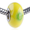 Green Letter O Polymer Clay European  Beads 