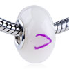  Purple  Letter V Polymer Clay European  Beads 