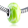 Spring Green Pebbly Decoration Polymer Clay European Beads