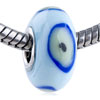 Lemon Slice Pale Blue Polymer Clay European Beads