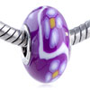Violet Floret Purple Polymer Clay European Beads