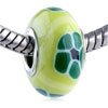Dark Green Flower Decoration Polymer Clay European  Beads 