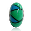 Blue And Cream Polymer Clay European  Beads 