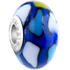 White And Pale Blue Geometric Drawing Polymer Clay European  ... 