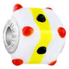 Red And Black Dots Murano Glass Beads Charms Bracelets