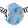 White And Blue Mille Fleurs European Beads GB_KS221