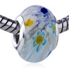 White And Turquoise Mille Fleurs European Beads