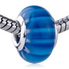 Blue Stripes  Murano   Glass  European Beads