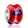 Red With Blue Murano Glass Beads Charms Bracelets