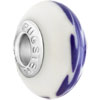 European Beads - White With Purple European Beads GB_KS304