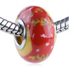 Red Star Patch Slim Polymer Clay European Beads