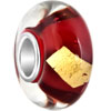 Golden And Red  Spots Murano Glass Beads  Charms Bracelets