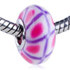 Pink And Purple Dots Polymer Clay European Beads