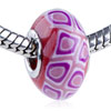 Pink And Purple Trapezium Polymer Clay European Beads