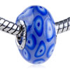 Blue And White Circle Polymer Clay European Beads
