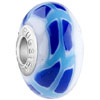 Pale Blue And Trapezium Polymer Clay European Beads
