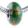  Yellow  Halo  Red  Doodle Polymer Clay European Beads