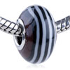 Black And White Circle Polymer Clay European Beads