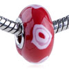White  Circle  Polymer Clay European Beads