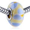 Pale Blue Flower Polymer Clay European Beads GB_KS70