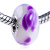  Purple  Peony Polymer Clay European  Beads 