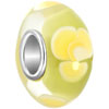 Pale Green With Yellow Flower Polymer Clay All Brands Beads Charms Bracelets