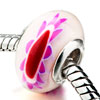 Pink Sun Polymer Clay European Beads