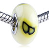 Black  Letter   B  Polymer Clay European Beads