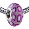 Purple Rectangular Polymer Clay European Beads